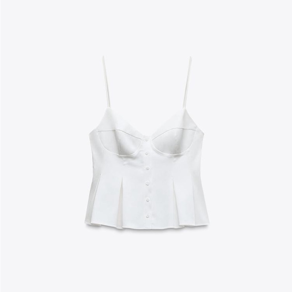 Elegant White Spaghetti Strap Top